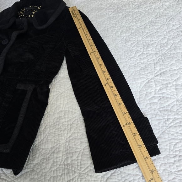 Marc Jacobs Corduroy Blazer Button Black Jacket With Peter Pan Collar - Picture 12 of 12